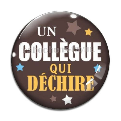 Cabochon collègue qui déchire, cabochon résine, verre rond différente taille