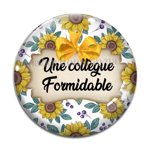 Cabochon collègue formidable, cabochon résine, verre rond différente taille