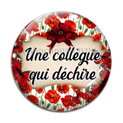 Cabochon collègue qui déchire, cabochon résine, verre rond différente taille
