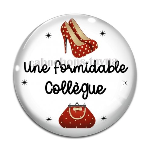 Cabochon collègue formidable, cabochon résine, verre rond différente taille