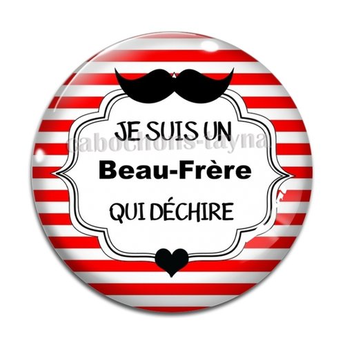 Cabochon beau frère qui déchire, cabochon résine, verre rond différente taille
