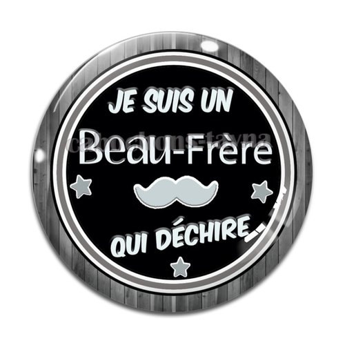 Cabochon beau frère qui déchire, cabochon résine, verre rond différente taille