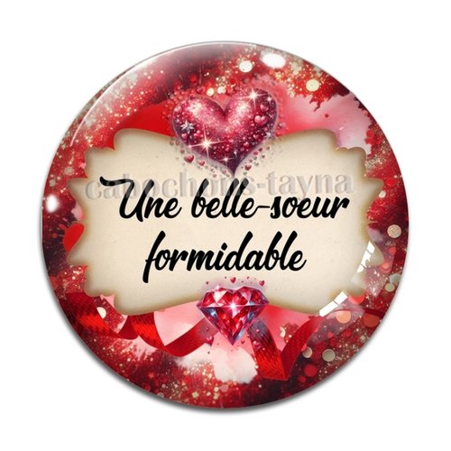 Cabochon belle soeur formidable, cabochon résine, verre rond différente taille
