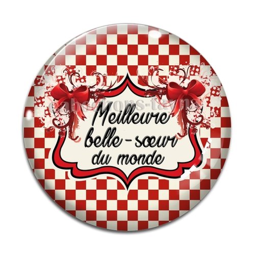 Cabochon meilleure belle soeur, cabochon résine, verre rond différente taille