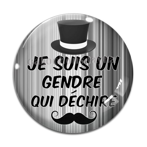 Cabochon je suis un gendre qui déchire, cabochon résine, verre rond différente taille