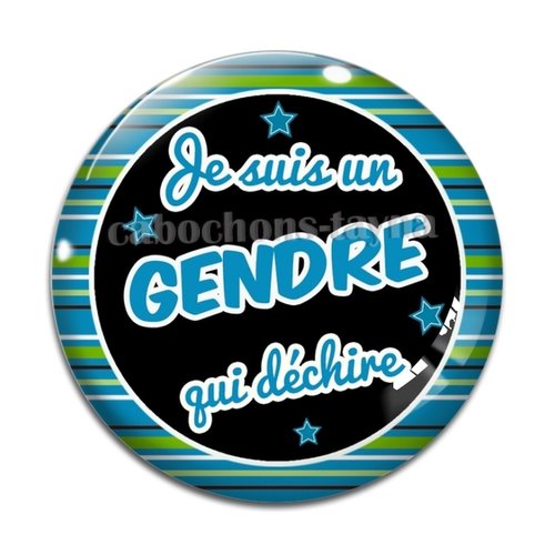 Cabochon je suis un gendre qui déchire, cabochon résine, verre rond différente taille