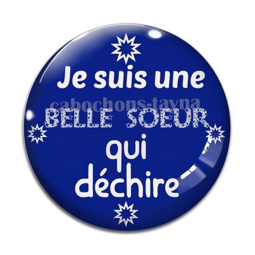 Cabochon belle soeur qui déchire, cabochon résine, verre rond différente taille