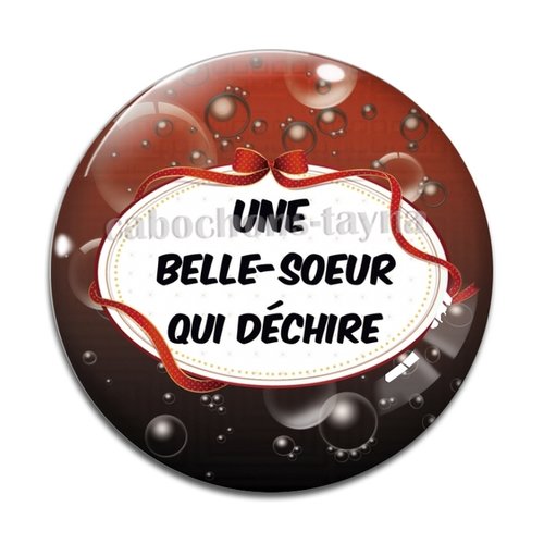 Cabochon belle soeur qui déchire, cabochon résine, verre rond différente taille