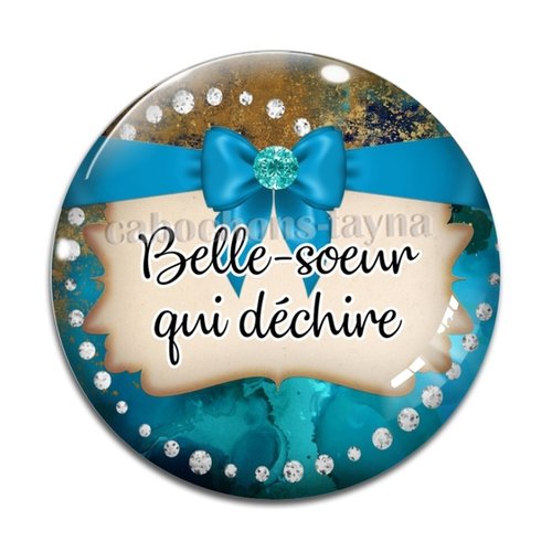 Cabochon belle soeur qui déchire, cabochon résine, verre rond différente taille