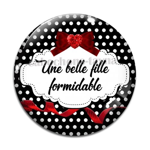 Cabochon belle fille formidable, cabochon résine, verre rond différente taille