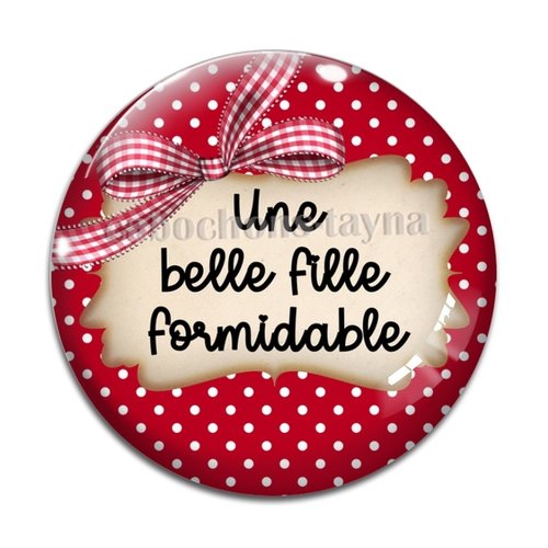 Cabochon belle fille formidable, cabochon résine, verre rond différente taille