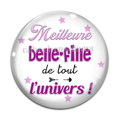 Cabochon meilleure belle fille, cabochon résine, verre rond différente taille
