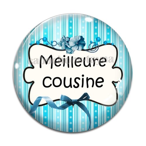 Cabochon meilleure cousine, cabochon résine, verre rond différente taille