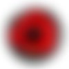 Cabochon fleur coquelicot, cabochon résine, verre rond différente taille