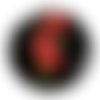 Cabochon fleur coquelicot, cabochon résine, verre rond différente taille