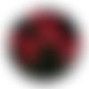 Cabochon fleur coquelicot, cabochon résine, verre rond différente taille