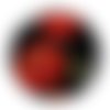 Cabochon fleur coquelicot, cabochon résine, verre rond différente taille