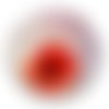 Cabochon fleur coquelicot, cabochon résine, verre rond différente taille