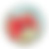 Cabochon fleur coquelicot, cabochon résine, verre rond différente taille