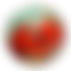 Cabochon fleur coquelicot, cabochon résine, verre rond différente taille