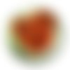 Cabochon fleur coquelicot, cabochon résine, verre rond différente taille