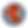 Cabochon fleur coquelicot, cabochon résine, verre rond différente taille