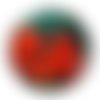 Cabochon fleur coquelicot, cabochon résine, verre rond différente taille