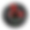 Cabochon fleur coquelicot, cabochon résine, verre rond différente taille