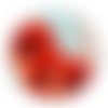 Cabochon fleur coquelicot, cabochon résine, verre rond différente taille