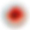 Cabochon fleur coquelicot, cabochon résine, verre rond différente taille