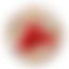 Cabochon fleur coquelicot, cabochon résine, verre rond différente taille