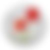 Cabochon fleur coquelicot, cabochon résine, verre rond différente taille