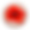 Cabochon fleur coquelicot, cabochon résine, verre rond différente taille