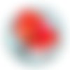 Cabochon fleur coquelicot, cabochon résine, verre rond différente taille
