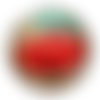 Cabochon fleur coquelicot, cabochon résine, verre rond différente taille