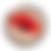 Cabochon fleur coquelicot, cabochon résine, verre rond différente taille