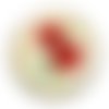 Cabochon fleur coquelicot, cabochon résine, verre rond différente taille