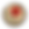 Cabochon fleur coquelicot, cabochon résine, verre rond différente taille