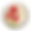 Cabochon fleur coquelicot, cabochon résine, verre rond différente taille