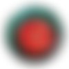 Cabochon fleur coquelicot, cabochon résine, verre rond différente taille