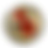 Cabochon fleur coquelicot, cabochon résine, verre rond différente taille