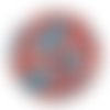 Cabochon fleur coquelicot, cabochon résine, verre rond différente taille