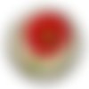 Cabochon fleur coquelicot, cabochon résine, verre rond différente taille