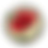 Cabochon fleur coquelicot, cabochon résine, verre rond différente taille