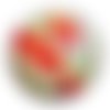 Cabochon fleur coquelicot, cabochon résine, verre rond différente taille