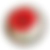Cabochon fleur coquelicot, cabochon résine, verre rond différente taille