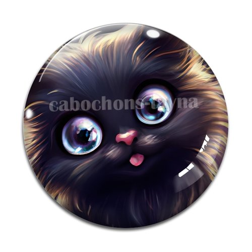 Cabochon chat, en résine ou en verre différente taille