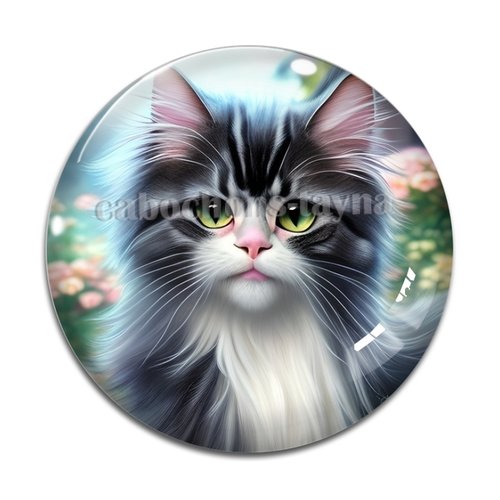 Cabochon chat, en résine ou en verre différente taille