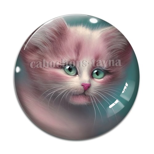 Cabochon chat, en résine ou en verre différente taille