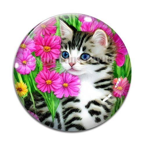 Cabochon chat, en résine ou en verre différente taille